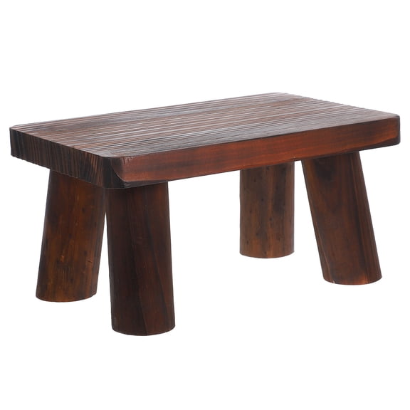 OUNONA Small Foot Stool Wood Step Stool For Bathroom Sturdy Support Indoor Use 1Set