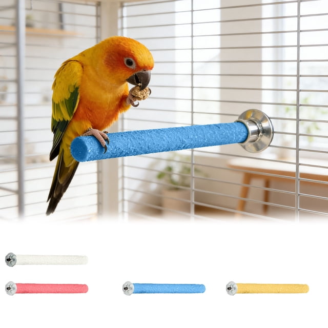 1 Pcs Parrot Stand Platform Grinding Stick Bird Cage 2 Kinds Of Length Colors Colorful Bird Cage Perches Stand Platform Chew For Parrot