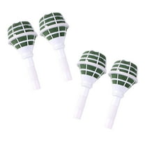 FOMIYES 4Pcs Floral Handle Bouquet Flower Holder for Bouquet in Green and White for Wedding Ceremonies