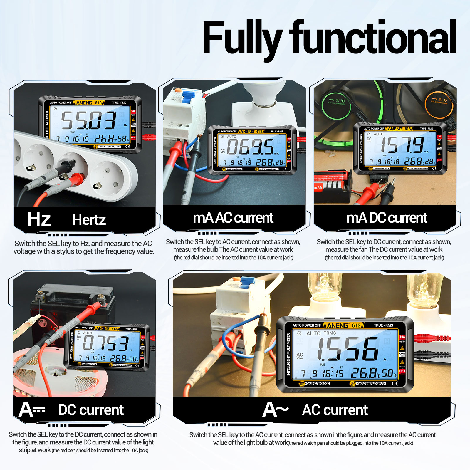 Multimeters,Perpetual 4000 Temperature 4000 Perpetual Resistance In 1 4000 Curent 4000 Tester Tools Perpetual Tester Professional Calendar Test Tester 613 Calendar Test Tools Temperature 3 In
