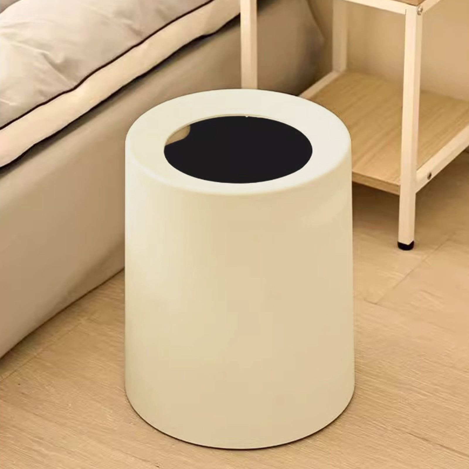 Konghyp Step Trash Can with Lid - 5 Gallon Plastic Kitchen Bathroom Waste Bin, Modern Office Home Garbage Can, Space-Saving Touch-Free Design for Living Room Bedroom
