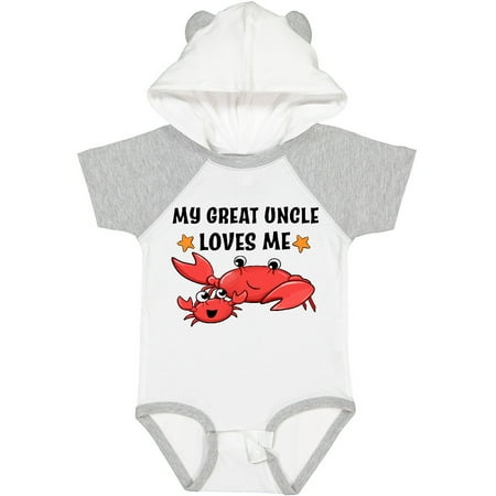 

Inktastic My Great Uncle Loves Me- Cute Crab Family Gift Baby Boy or Baby Girl Bodysuit