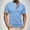 C_ Sky Blue, variant on SSAAVKUY Slim Fit Muscle Henley Shirts for Men Short Sleeve Gym Workout Athletic Tee Shirts Casual Crewneck Button Up T-Shirt Navy S