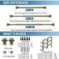 thumbnail image 4 of Urbanest Adjustable Double Curtain Rod Set Pila Flat Button Finials – 1″ Front & 5/8 Back Rod With Antique Brass Rod, 28–48 Inches, 4 of 6