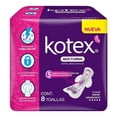 thumbnail image 1 of Toallas femeninas Kotex Nocturna extra largas con alas flujo súper abundante 8 piezas, 1 of 4