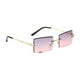 thumbnail image 2 of Gafas de sin borde gafas de rectangulares para la fiesta de verano de la playa Top gris de fondo rosa, 2 of 9