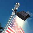 thumbnail image 2 of Solar Flag Pole Light, Bright Warm White 3000k Flagpole Light Upgrade Solar Powered for 5ft 6ft Flag Pole, Outdoor Dusk to Dawn Led Solar Lights, Outside House Garden Yard American Flags Decor,Black, 2 of 14