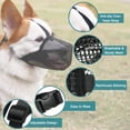 thumbnail image 2 of Frusde Dog Muzzle, Mesh Mask for Small, Medium and Large Dogs, Stop Biting, Barking and Chewing-Black, 2 of 7