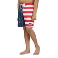 thumbnail image 2 of North 15 Boy's USA American Flag Microfiber Swim Trunk Boardshorts with Cargo Pokcet-7110B-Prt 8-14-16, 2 of 7