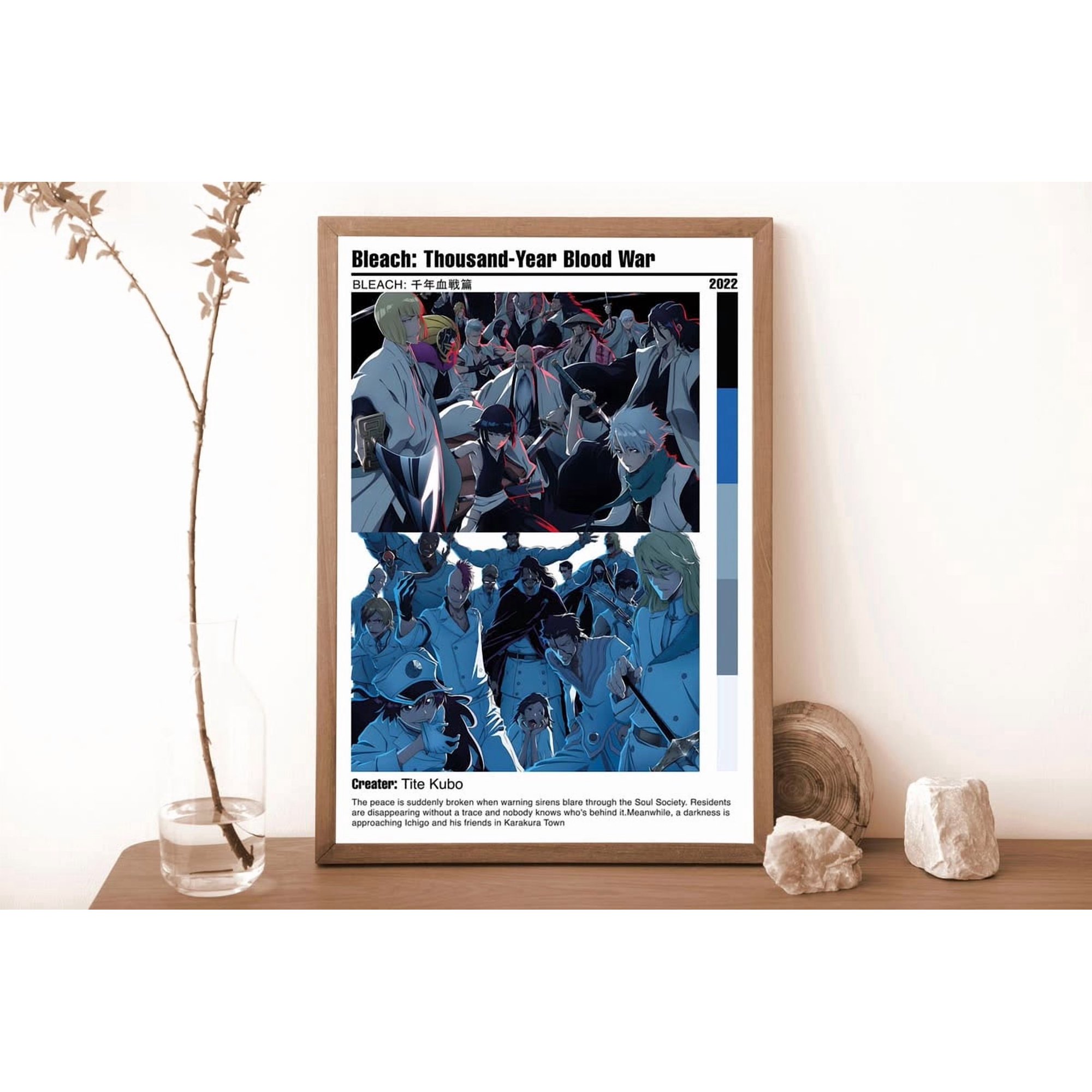 Bleach: Thousand-Year Blood War Minimalist Anime Manga Poster Unframed Size 24''x36'' GooGate