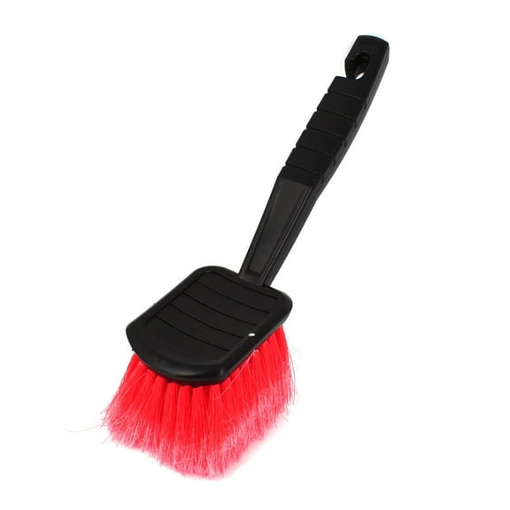 Unique Bargains 7" Long Black Handle Soft Bristle Car Wash Brush Detailing Cleaning Scrub