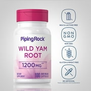 Wild Yam Root Capsules | 1200mg | 100 Count | 10:1 Extract | by Piping Rock