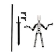 thumbnail image 1 of Titan 13 Action Figure,Stikbot Toys with Weapon Accessories, T13 Action Figure Robot,3D Printed Action Figures Toys, The Ideal Gift for Holidays (Clear), 1 of 2