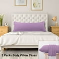 thumbnail image 2 of Unique Bargains 2-Piece Microfiber Body Pillow Covers, 20" x 72", Violet, 2 of 8