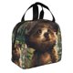 thumbnail image 2 of Easygdp Jungle Hat Bear Bolsa Térmica Premium - Tela Oxford Impermeable, Gran Capacidad, Bolsillo Frontal, Unisex para Trabajo, Escuela, Actividades al Aire Libre y Picnics, 2 of 8