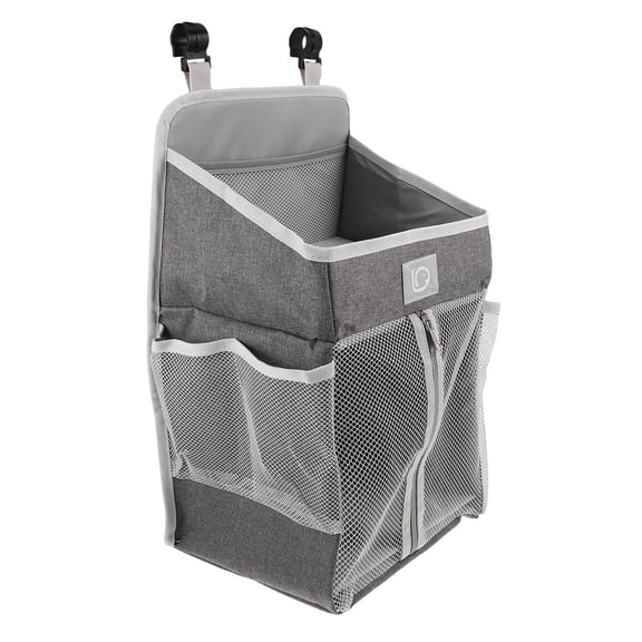 Milisten Dark Grey Hanging Diaper Organizer with Multiple Compartments, and Metal Storage Solution for Nursery