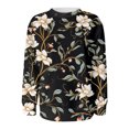 thumbnail image 2 of Gibobby Sudaderas con cremallera Sudadera de cuello redondo con estampado informal para mujer, de manga larga, versión superior, suelto (Negro, XXL), 2 of 4