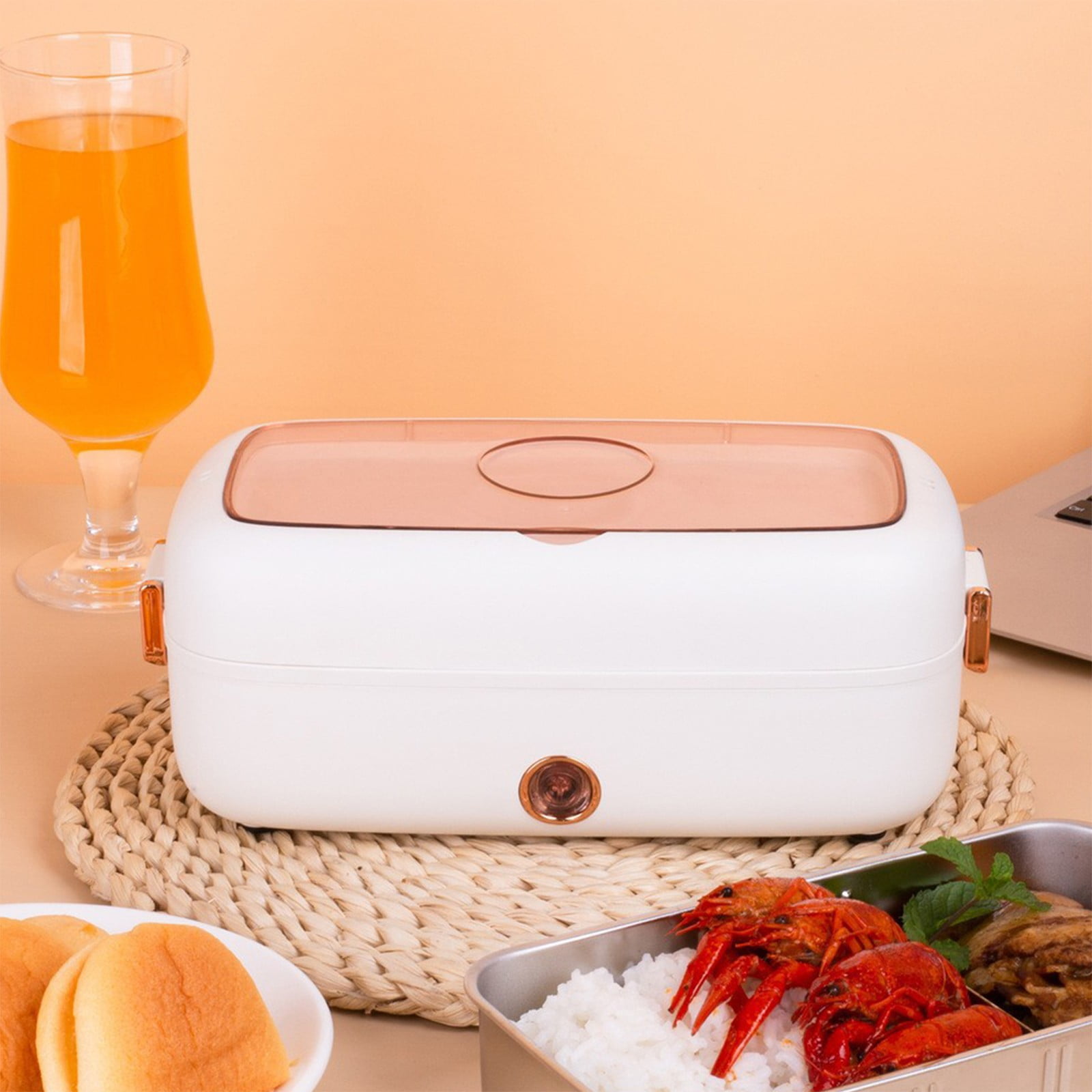 Up to 50% off, InsCrazy Bento Box, Mini Portable Car Electrical Lunch Box USB Plug in Heating Insulated Lunch Box Bring Hot Meals to Work