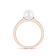 thumbnail image 2 of ANGARA Japanese Akoya Cultured Pearl and Diamond Accents Ring in 14K Rose Gold for Women | June Birthstone, Birthday, Anniversary, Jewelry Gift for Women | Pearl Ring, 2 of 8