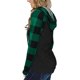 thumbnail image 4 of Sudadera para mujer Color Block Plaid Transpirable Manga larga Sudaderas con capucha Jersey para el trabajo en casa, 4 of 6