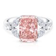thumbnail image 5 of Rosec Jewels IGI Certified 4 Ct Radiant Cut Lab Grown Pink Diamond Engagement Ring (VS1 Grade), 925 Sterling Silver, US 4.00, 5 of 9