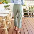 thumbnail image 4 of ABATAB Capris Pants for Women Drawstring Comfy Casual Pants Casua Hem Straight Leg Lightweight Trousers with Pockets, 4 of 4