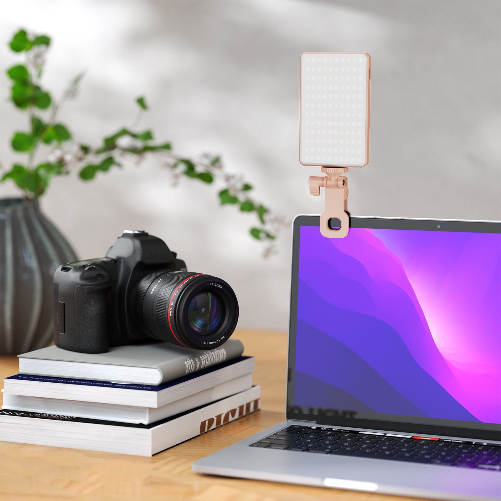 Eccomum LED Rechargeable Selfie Light for Phone Clip on Portable Phone Ring Light for Phone and Computer Camera Photography Zoom Meetings,Three Modes,Adjustable Brightness