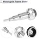 thumbnail image 5 of Protector de guardia de choque de aleación de aluminio de 10mm para slider de marco de motocicleta, 56mm, 138mm, tornillo tono plateado, 1 juego, 5 of 7
