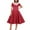 Red, variant on Pitauce Summer Dresses for Women 1950s Vintage Hepburn Style Short Sleeve Dresses V Neck Button Plaid Printed Flowy A-Line Knee-High Dresses