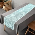 thumbnail image 2 of pdqouc Restaurant Rabbit Egg Decoration Table Flag Party Decoration Holiday Dining Table Cloth Wedding Shower Thanksgiving 72x13 Inches Table Runner Solid Lace Cute Pattern Design, 2 of 8