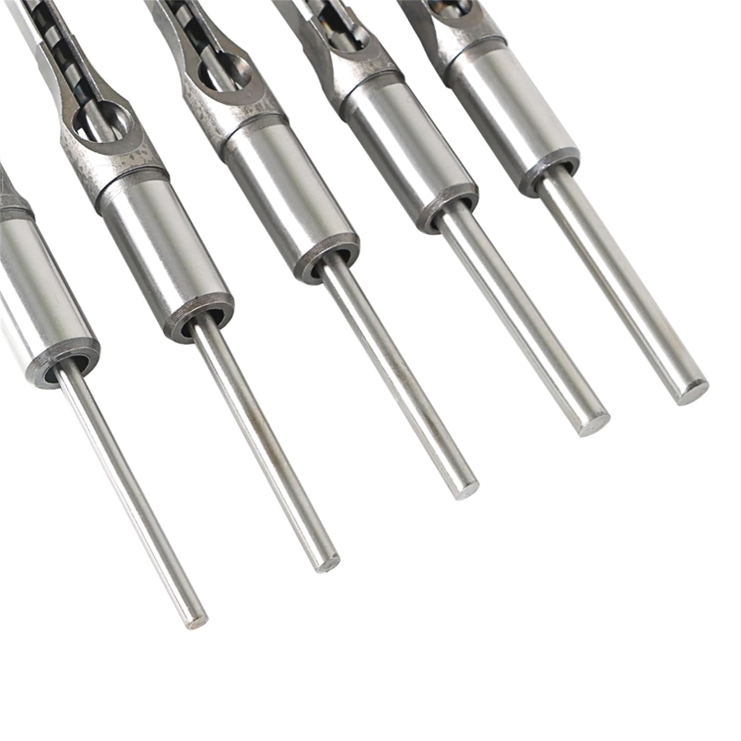 munirater 6PCS Square Hole Mortise Chisel Drill Bit Tools Woodworking Drill Bit Hole Cutter HSS