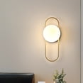 thumbnail image 2 of Yuarrent Lámpara de pared LED con bombilla G9 7W Pantalla de estilo simple Iluminación de escaleras interiores Luz de noche Luz de noche Accesorios de Iluminación y accesorios Cobre+Blanco/10cm Yuarrent HA066965-04, 2 of 6