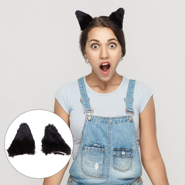 CRAFTHROU 2Ud Accesorios Únicos Para Negro Con Orejas De Para Festivales