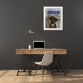 thumbnail image 3 of Fab Funky 12x14 White Modern Wood Framed Museum Art Print Titled - Chocolate Labrador Surf Shack, 3 of 4