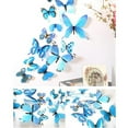 thumbnail image 5 of PEONAVET Wall Sticker PVC Glossy Simulation Butterflies Set Of 12 Colors Realistic Home Mural, 5 of 5