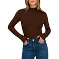 thumbnail image 3 of Gytharion Women's Long Sleeve Shirts Soft Comfy Crew Neck Pullover Top Stretchy Slim Fit Ribbed Knit Sweater Lightweight Casual Basic Blouses for Women, 3 of 7