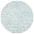 thumbnail image 4 of SAFAVIEH Micro-Loop Aiden Leaves Area Rug, Light Blue/Ivory, 4' x 6', 4 of 10