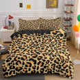 thumbnail image 1 of Juego de cama de 3 piezas con estampado de leopardo (1 funda nórdica + 2 fundas de almohada), 1 of 1