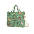 thumbnail image 7 of FORMRS Womens Corduroy Tote Bag Crossbody Shoulder Handbag with Pocket, Christmas Cookies, 7 of 7