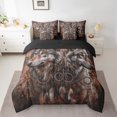 thumbnail image 2 of Tribal Wolves Bedding Set Twin,Bohemian Dream Catchers Comforter Set Teens,Tribe Couple Wolf Bed in a Bag(Comforter,Sheets,Pillowcases & Cushion Covers)7 Pieces Bed Set, 2 of 5