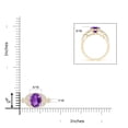 thumbnail image 5 of ANGARA Natural 1.6 ct Amethyst and Diamond Trillium Petal Flower Ring in 14K Yellow Gold for Women (Size-9x7mm) | February Birthstone, Anniversary, Jewelry Gift for Women | Natural Amethyst Ring, 5 of 9
