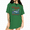Green, variant on Women's Mellow Heart Retro Border Wave Giant Leviathan Storm Divine Plan Spiritual Saying Graphic Short Sleeve Crewneck Black Tops