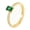 Gold Green, variant on Women's Stainless Steel Square Crystal Zirconia Ring Sparking Semi-Eternal Wedding Ring Gold White Size 7