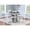 White, variant on Gray Counter Height Dining, 5pc , Round Table, Padded Chairs, Storage Area, Modern Dining 4 Function