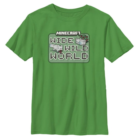 Boys Minecraft Wide Wild World T Shirt