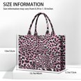 thumbnail image 3 of Large Capacity Tote Bag,Pink and Black Of Leopard Print Handbag Fashion Luxury Tote Bag,15.7"x13"x 5.1" Inches,Laptop Compatible, 3 of 6