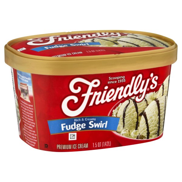 Friendly's Fudge Swirl Ice Cream, 1.5 QT
