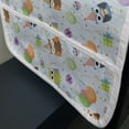 thumbnail image 3 of Birthday Microwave Oven Cover, Cheery Celebration Owls in Party Hats with Presents Balloons Tasty Cakes, Water Resistant Organizer with Pockets for Kitchen, 36" x 12", Multicolor, by Ambesonne, 3 of 4