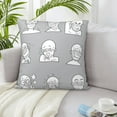 thumbnail image 6 of ZICANCN Facial Expression Decorative Throw Pillow Covers, Bed Couch Sofa Decorative Knit Pillow Covers for Living Room Farmhouse 24"x24", 6 of 8