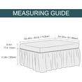 thumbnail image 3 of XUELC Stretch Ottoman Cover Slipcover - Seersucker Fabric, Fits Rectangle & Storage Ottomans Anti-Slip Skirt Design, 3 of 7